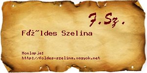 Földes Szelina névjegykártya